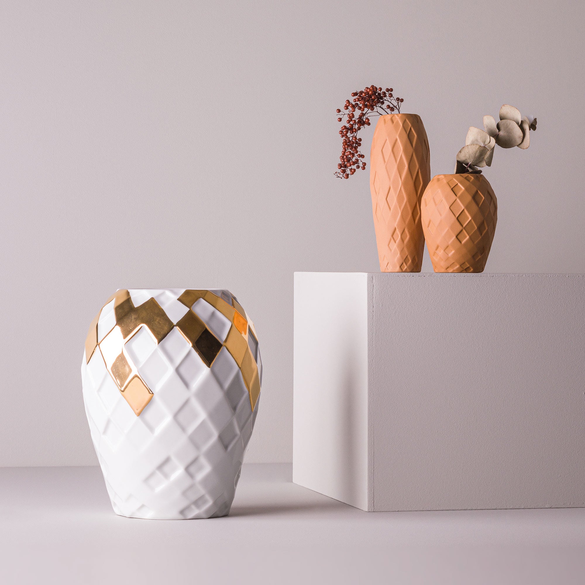 Arlequim G Porcelain Vase (h41 cm) - Holaria