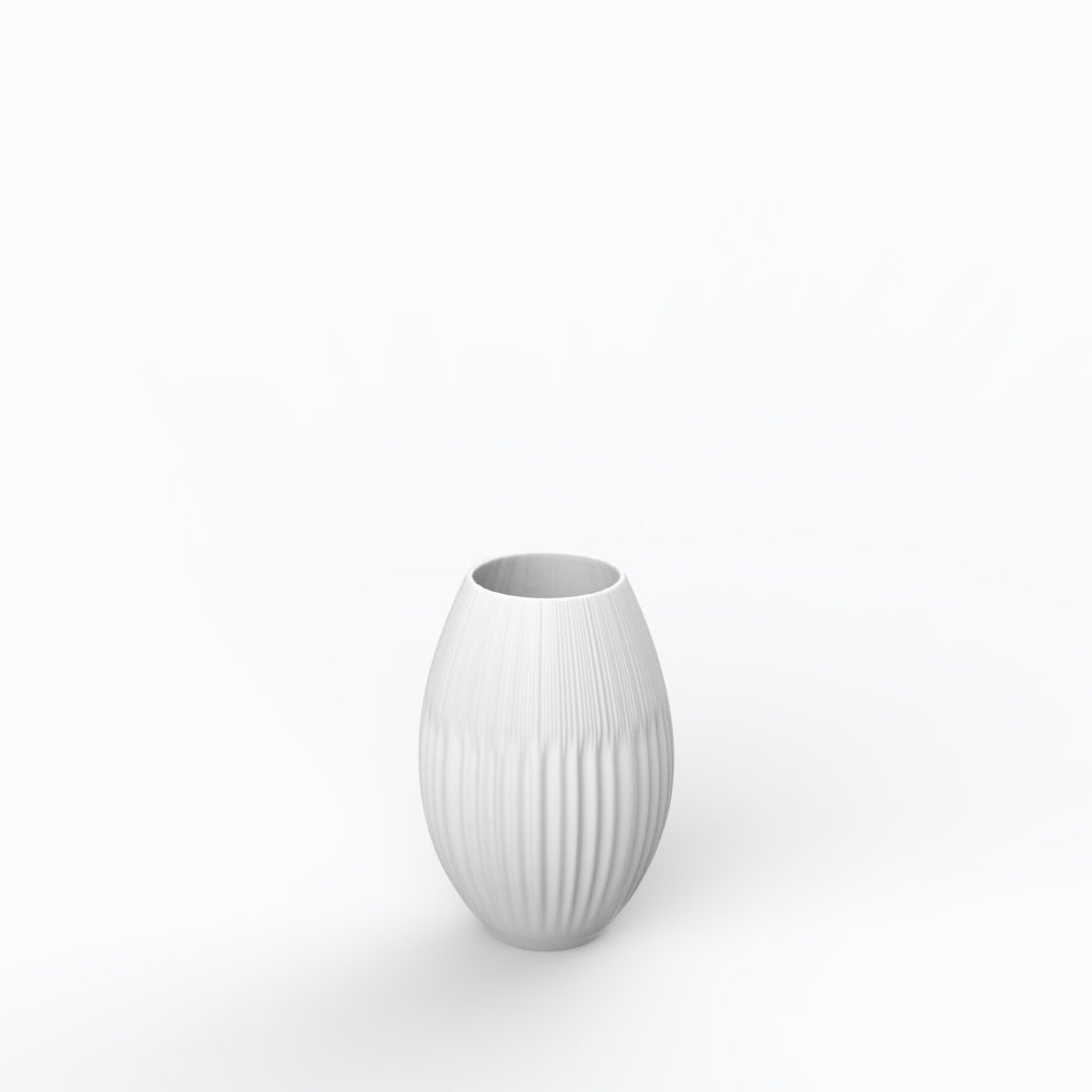 Drapeado G Porcelain Vase (h19 cm) - Holaria