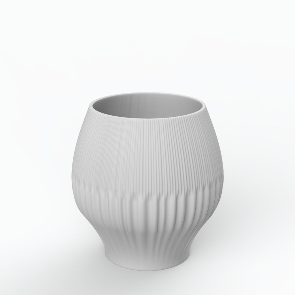 Drapeado P Porcelain Vase (h28 cm) - Holaria