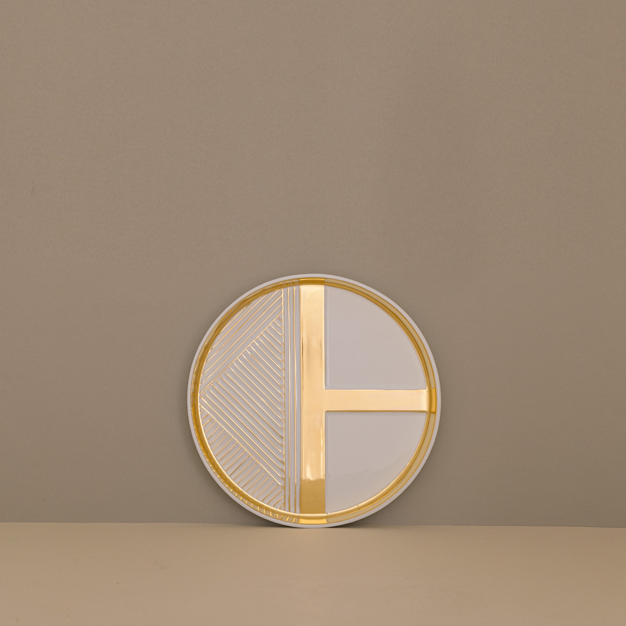Kayapó Porcelain Tray Table Centerpiece (Ø25 x h3 cm) - Holaria
