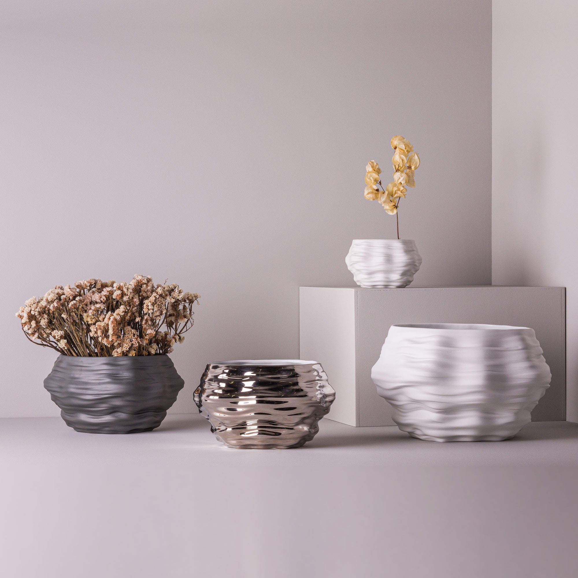 Mineral P Porcelain Pot (h10 cm) - Holaria