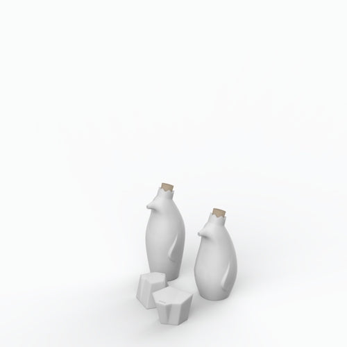 Penguin King - Porcelain Oil & Vinegar Dispensers Set