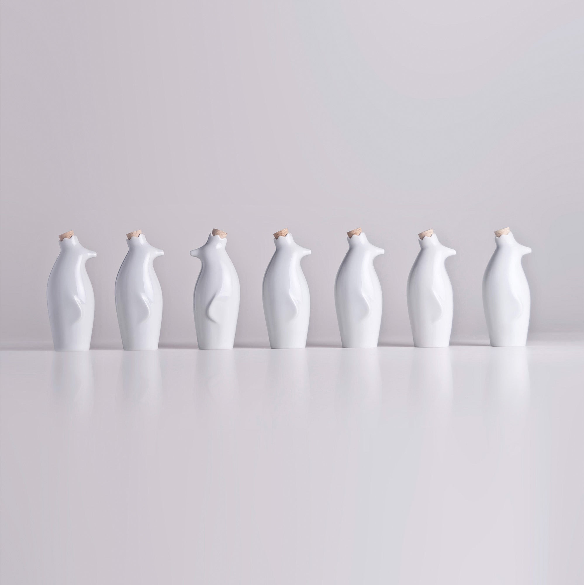 Penguin King - Porcelain Oil & Vinegar Dispensers Set
