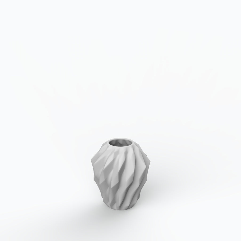 Plissan Geométrico P Porcelain Vase (h16 cm) - Holaria