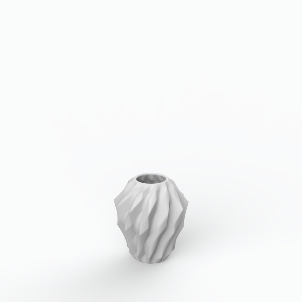 Plissan Geométrico P Porcelain Vase (h16 cm) - Holaria