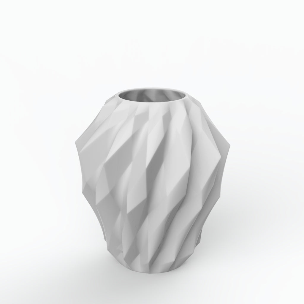 Plissan Geométrico M Porcelain Vase (h32 cm)