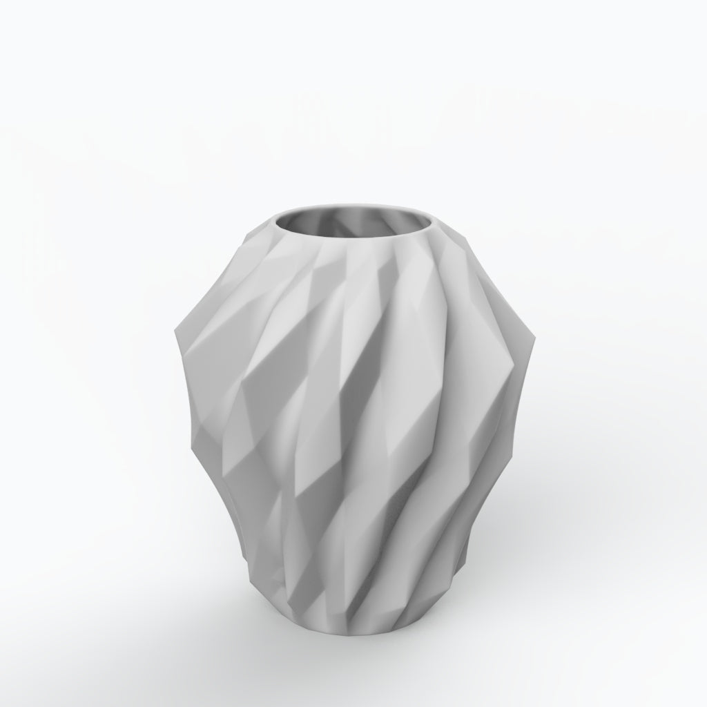 Plissan Geométrico M Porcelain Vase (h32 cm)