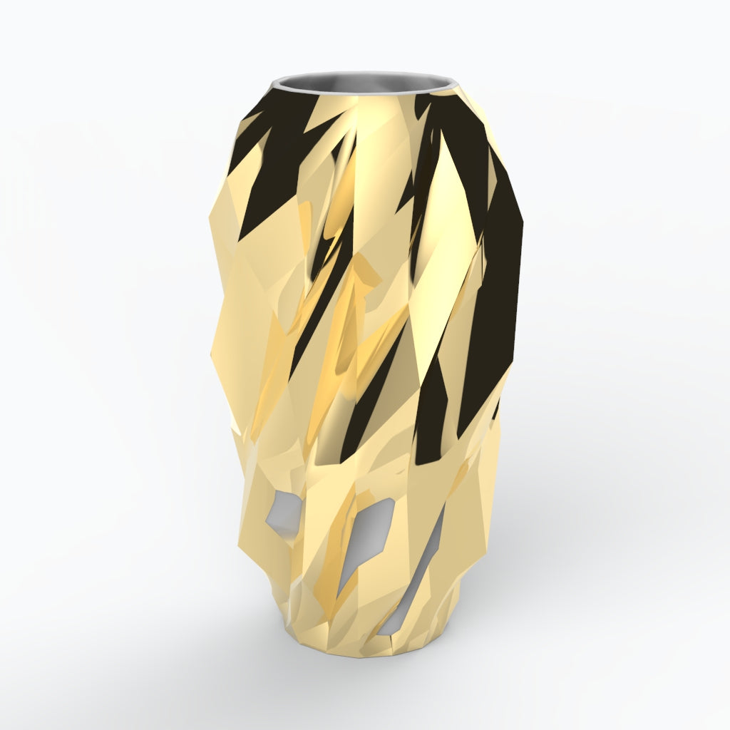 Plissan Geométrico G Porcelain Vase (h40 cm) - Holaria