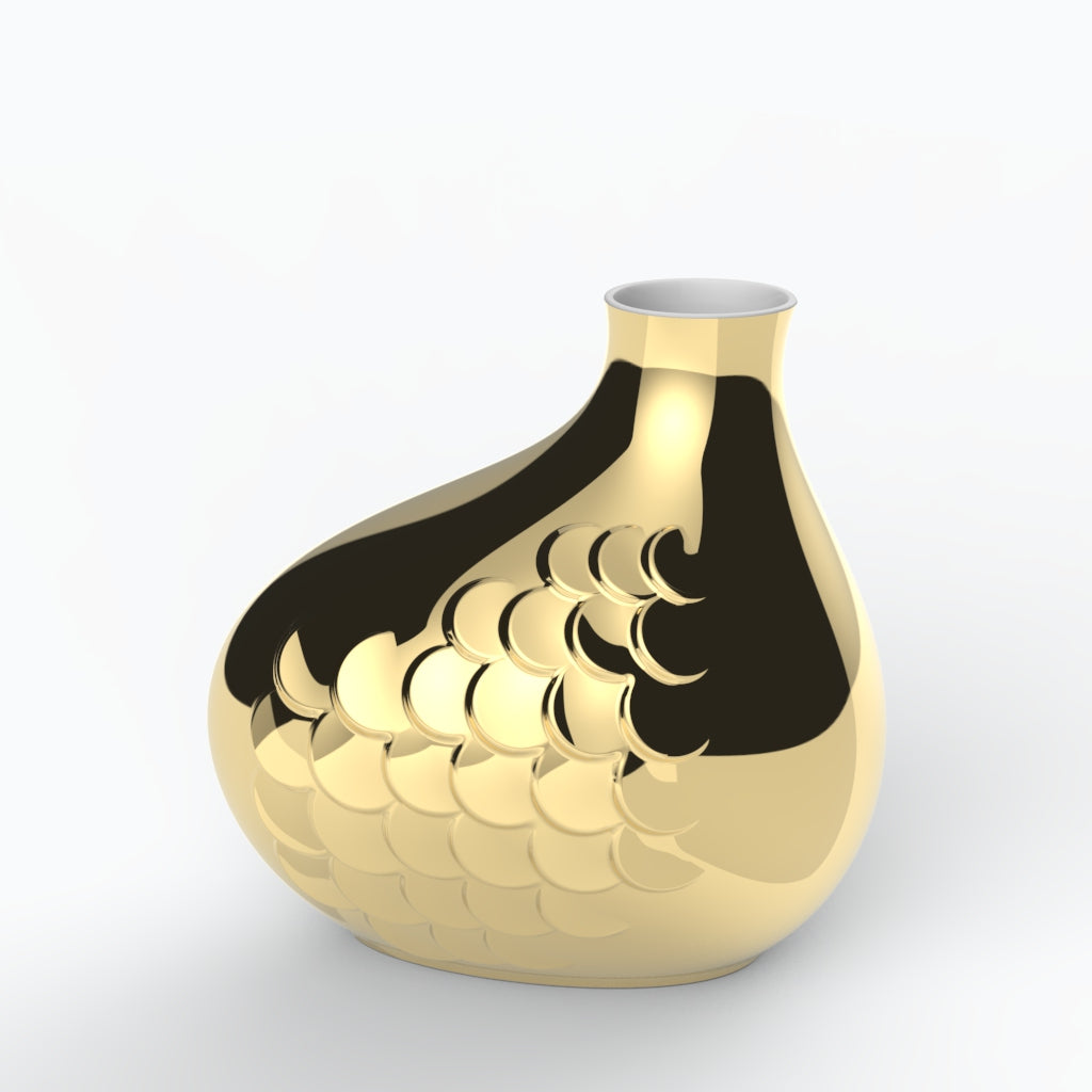 Plumas G Porcelain Vase (h33 cm) - Holaria