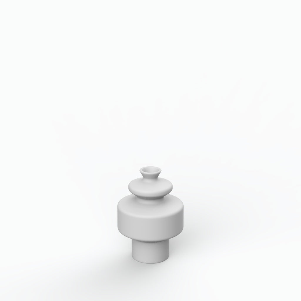 Totêmico P Porcelain Vase (h16 cm) - Holaria