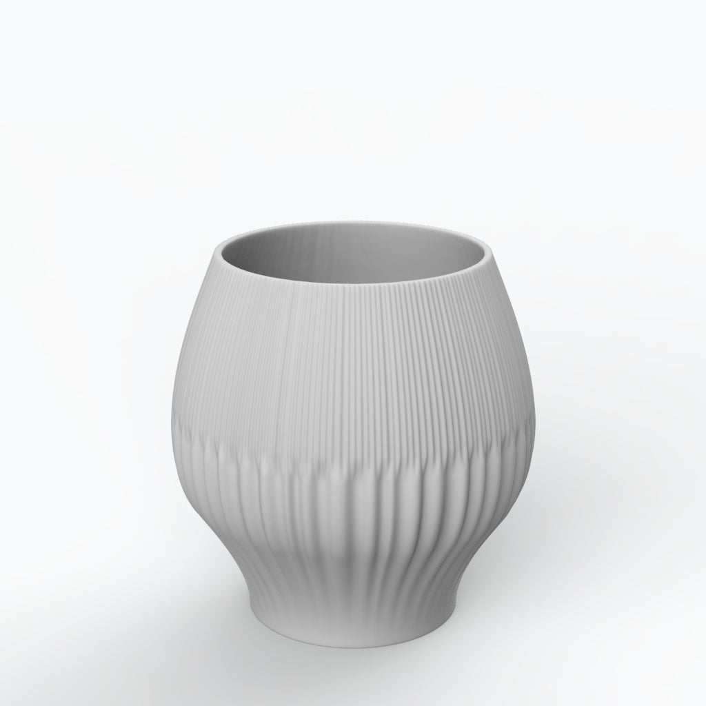 Drapeado P Porcelain Vase (h28 cm) - Holaria