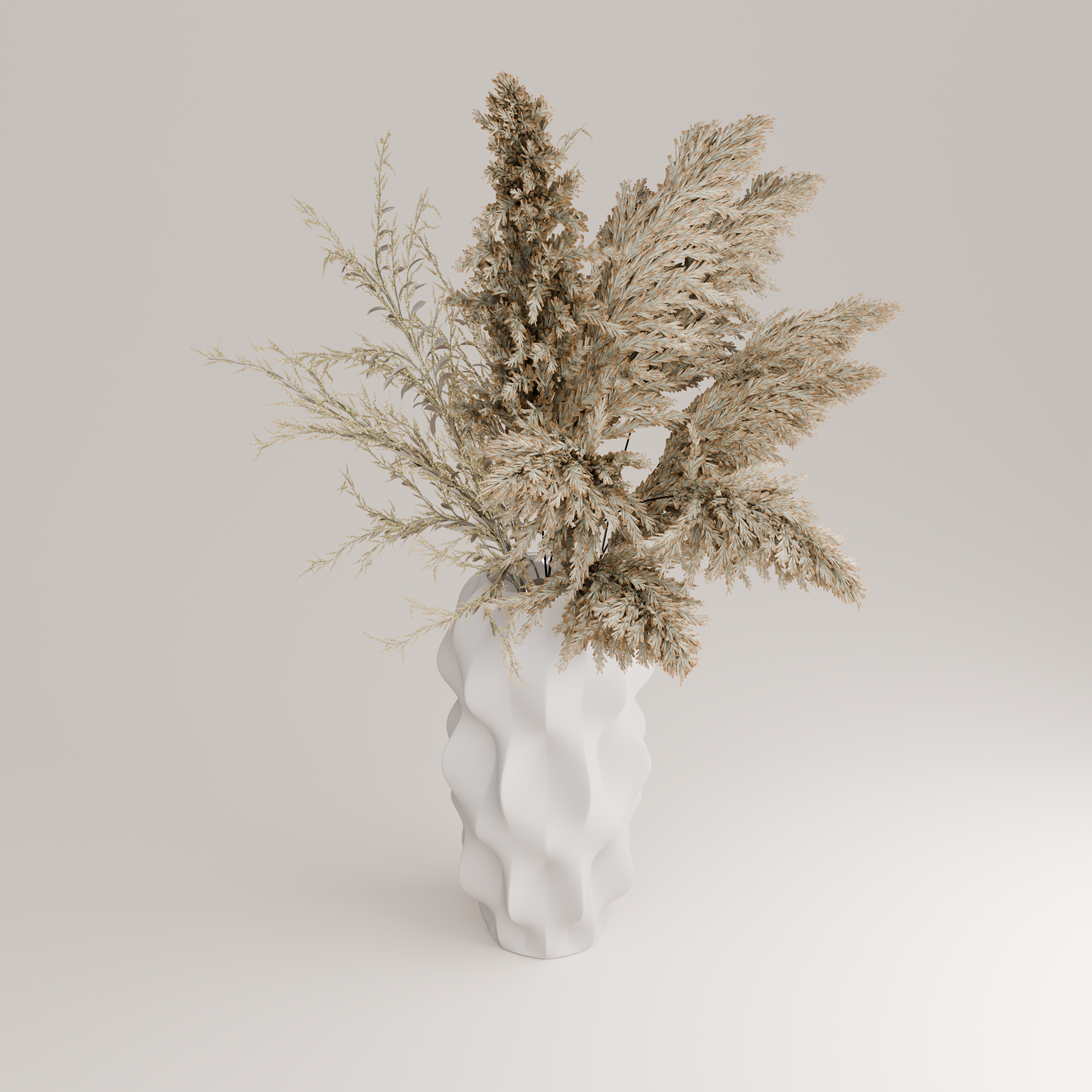 Plissan G Porcelain Vase (h40 cm) - Holaria